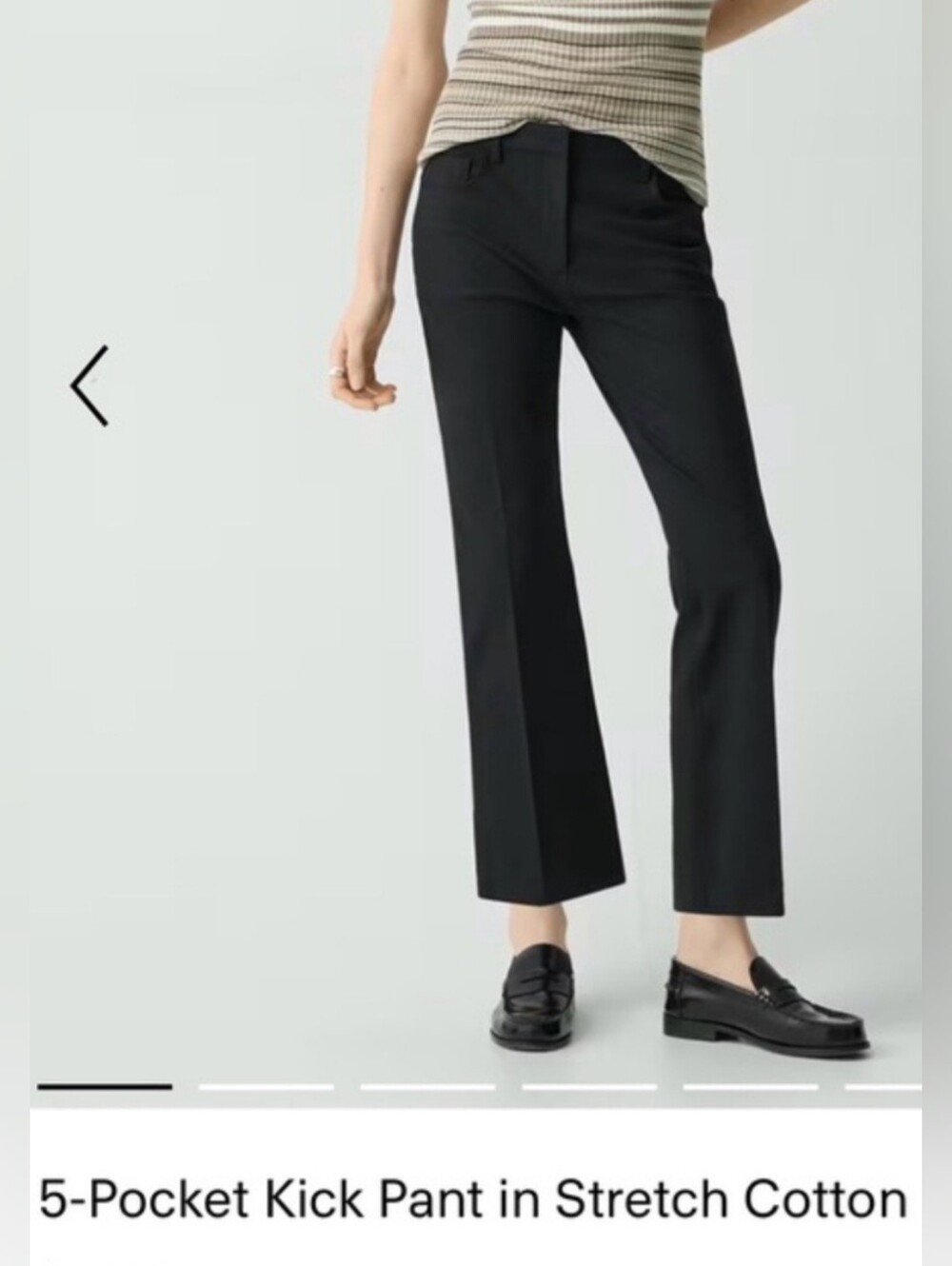 Theory Black Kick Crop Pants - Stretch Cotton Women’s Pants size 6 new with tags